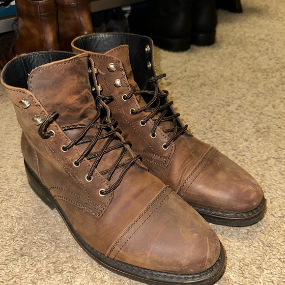 Thursday Boot Company Rustic Brown Leather Boots - Picture 4 of 8